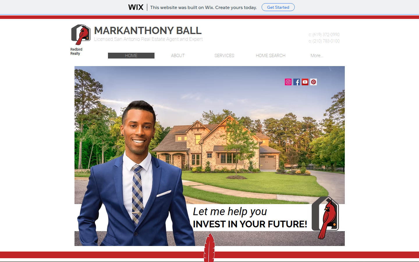 Red Bird Realty website screenshot