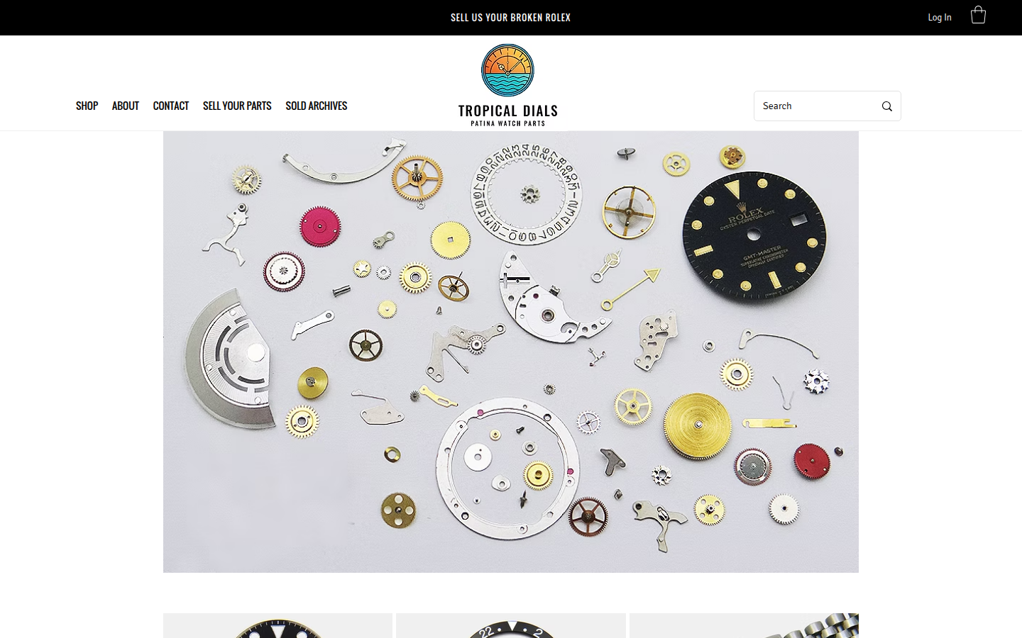 Tropical Dials website screenshot