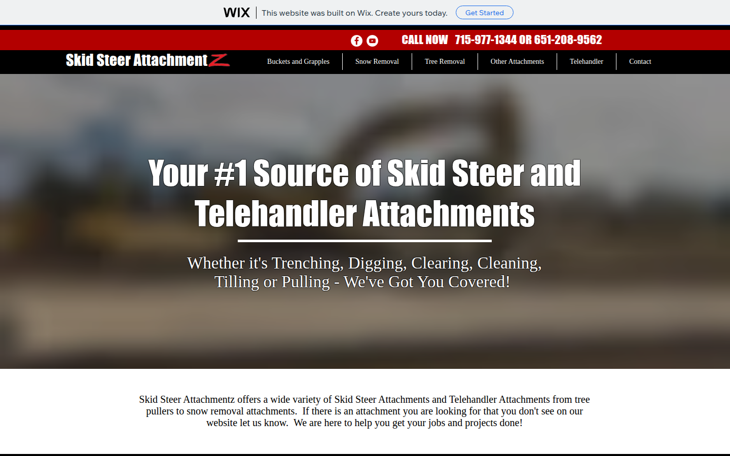 Skid Steer Solutions website screenshot