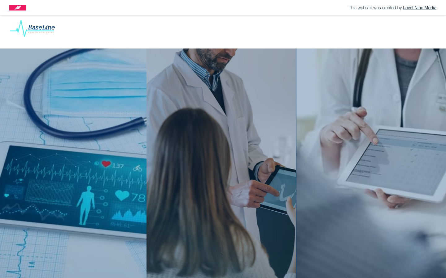 Baseline Health Screening website screenshot