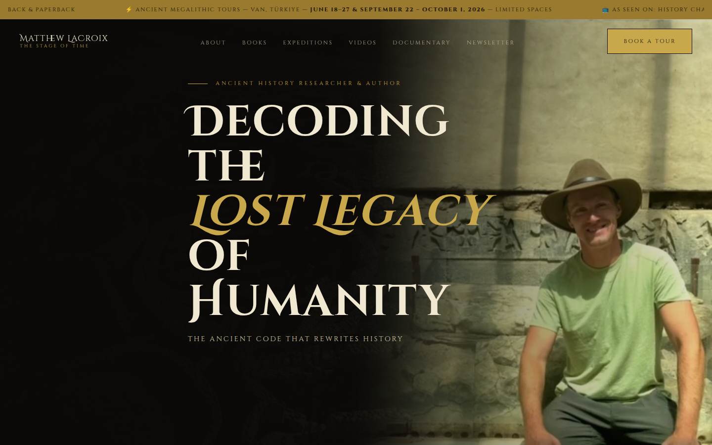 Matt Lacroix — Stage of Time website screenshot
