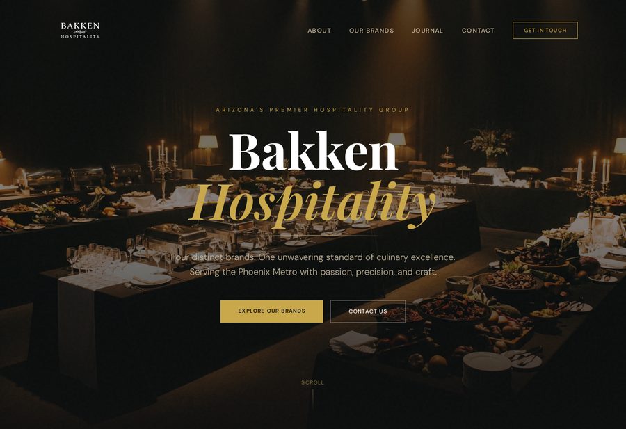 Bakken Hospitality Group website screenshot
