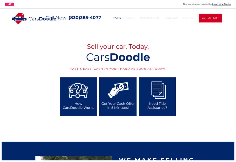 CarsDoodle website screenshot