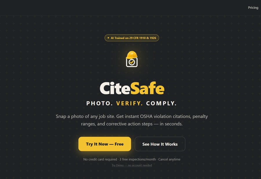CiteSafe website screenshot