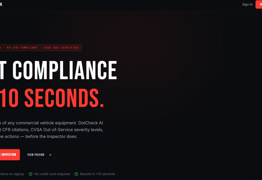 DotCheck website screenshot