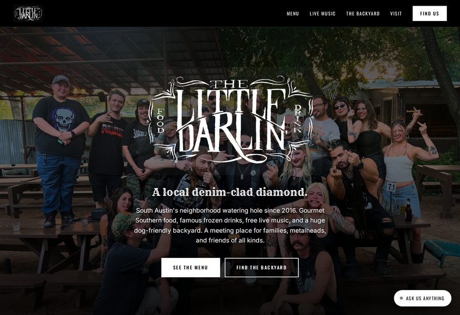 Little Darlin' website screenshot