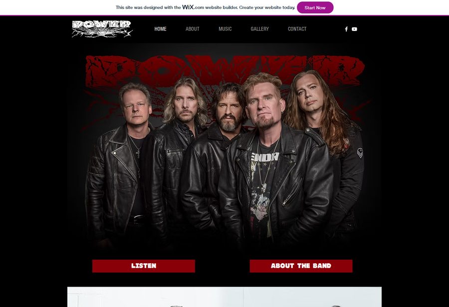 POWERBAND Rock Band website screenshot