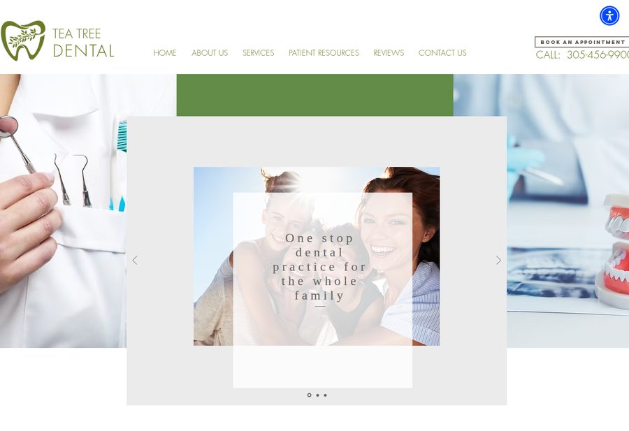 Tea Tree Dental website screenshot