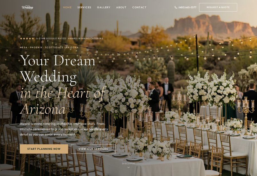 The Local Wedding website screenshot