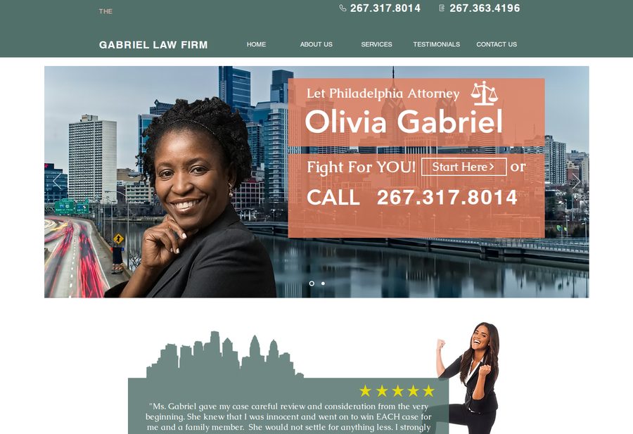 Your Best Philly Law Firm website screenshot
